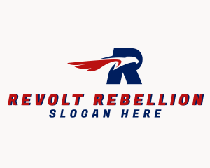 Aviation Eagle Letter R logo design