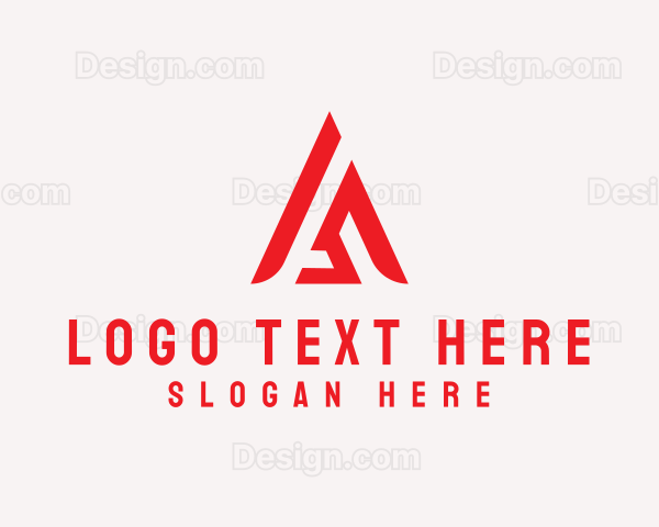 Modern Creative Triangle Letter A Logo