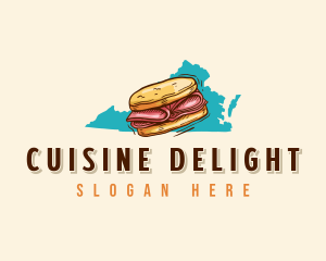 Virginia Sandwich Snacks logo design