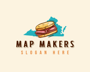 Virginia Sandwich Snacks logo design