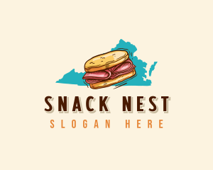 Virginia Sandwich Snacks logo design