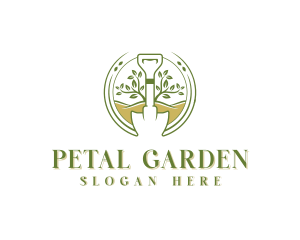 Landscaper Shovel Plant logo design