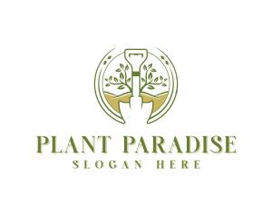 Landscaper Shovel Plant logo design