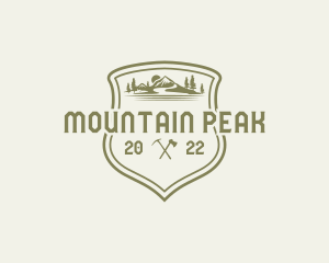 Mountain Camping Axe logo design