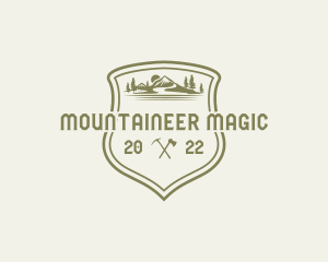 Mountain Camping Axe logo design