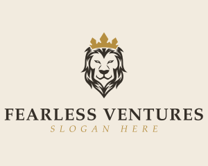 Crown Lion Head logo design