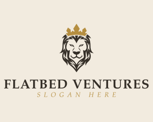 Crown Lion Head logo design