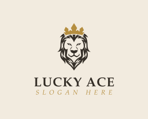 Crown Lion Head logo design