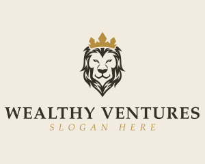 Crown Lion Head logo design