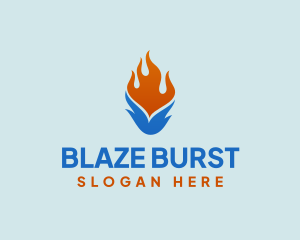 Fire Ice Thermal Temperature logo design