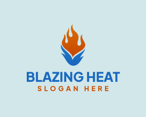 Fire Ice Thermal Temperature logo design