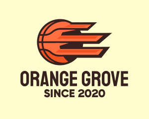 Orange Fast Basketball  logo design