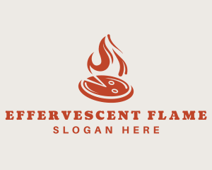 Hot Flame Pizza logo design