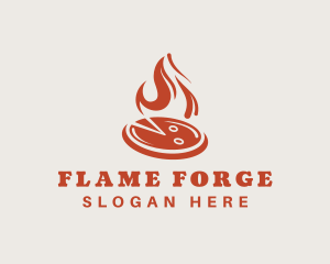 Hot Flame Pizza logo design