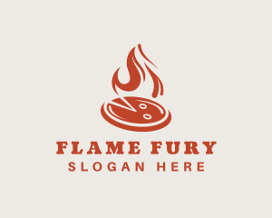 Hot Flame Pizza logo design