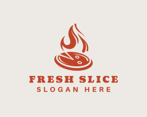 Hot Flame Pizza logo design