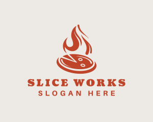 Hot Flame Pizza logo design