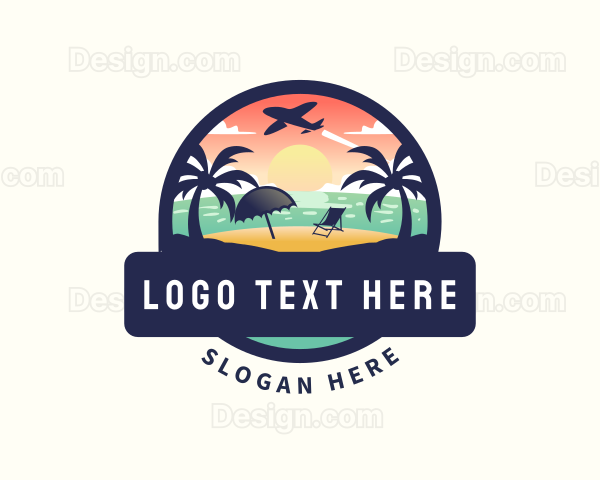 Vacation Beach Travel Logo