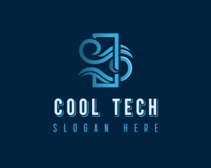 HVAC Cooling Ventilation logo design