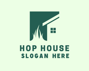 Lawn Grass House logo design