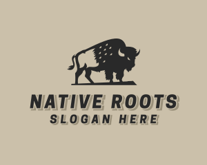 Native Wild Buffalo  logo design