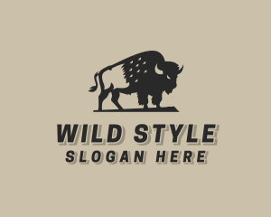 Native Wild Buffalo  logo design