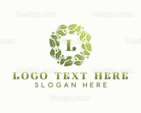 Eco Gardening Leaves Logo