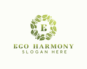 Eco Gardening Leaves logo design