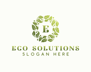 Eco Gardening Leaves logo design