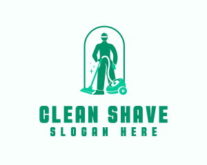 Vacuum Cleaning Janitor logo design