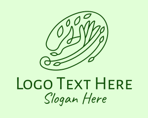 Organic Hand Leaves Logo