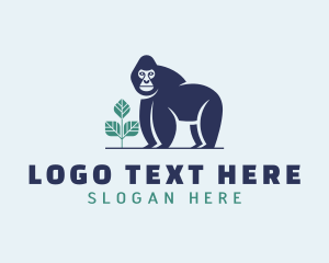 Leaf Gorilla Character logo