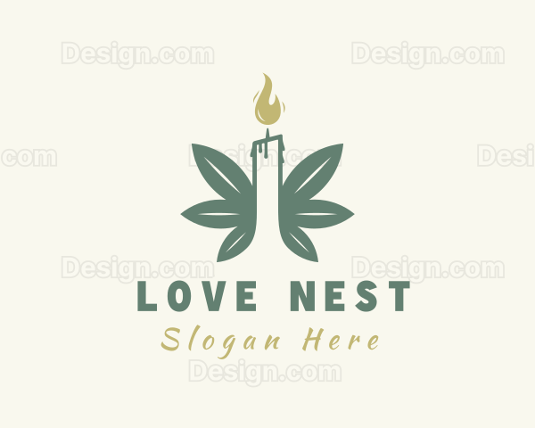 Marijuana Candle Plant Logo