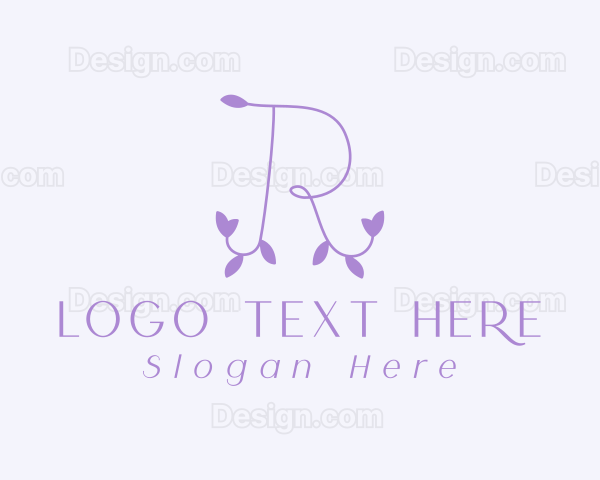 Purple Vine Letter R Logo