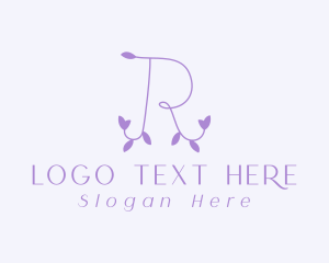 Purple Vine Letter R logo