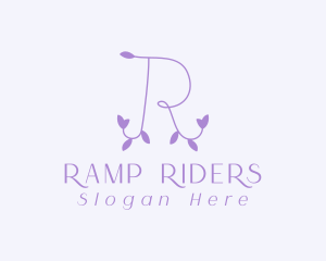 Purple Vine Letter R logo design