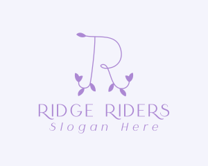 Purple Vine Letter R logo design