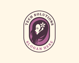 Flower Hair Woman logo