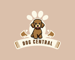 Cute Dog Paw logo design