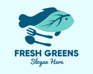 Fish Salad Food logo design