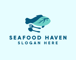 Fish Salad Food logo design