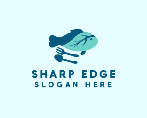 Fish Salad Food logo design