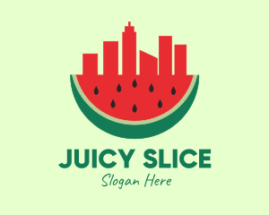 Watermelon Fruit City  logo design