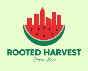 Watermelon Fruit City  logo design