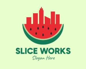 Watermelon Fruit City  logo design