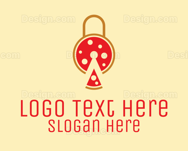 Pizza Slice Lock Logo