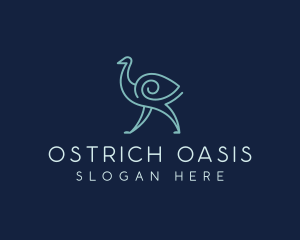 Emu Bird Ostrich logo design