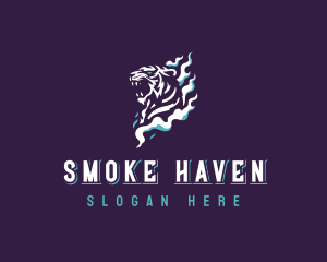 Tiger Smoke Cloud logo design