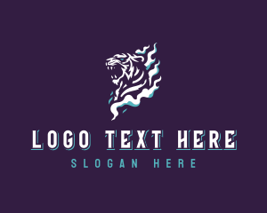 Tiger - Tiger Smoke Cloud logo design