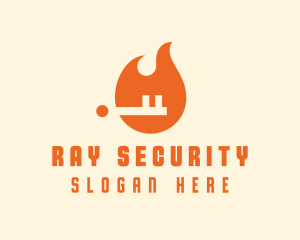 Fire Key Security logo design